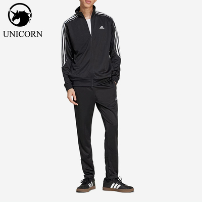 Adidas/阿迪达斯正品三叶草男黑色条纹休经典闲舒适长裤IX1277