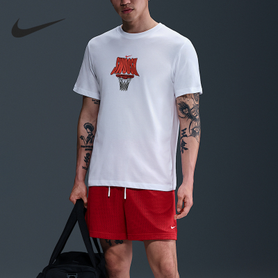 Nike/耐克正品Dri-FIT男士篮球简约运动训练短袖HJ3467-100