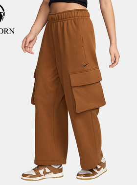 Nike/耐克正品2025秋季款女士松紧腰运动休闲宽松长裤FV7513-281