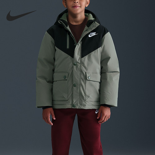 Nike/耐克正品冬季大童运动保暖工装休闲羽绒服IQ9990-320