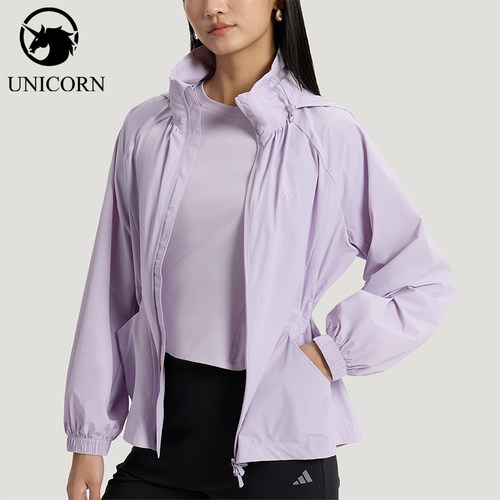 Adidas/阿迪达斯官方正品SFL WV JKT女士防晒运动连帽外套KH2658