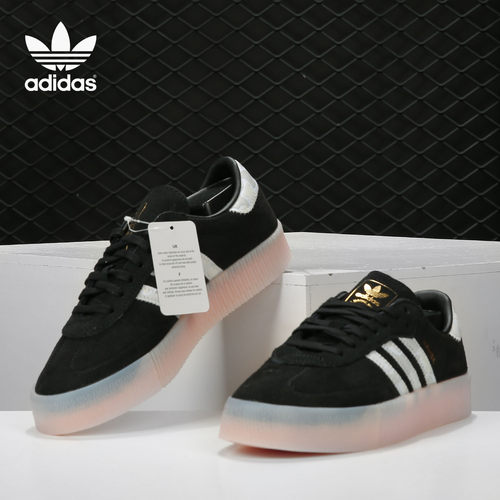 Adidas/阿迪达斯正品三叶草 SAMBAROSE W 女子厚底经典板鞋EE4678