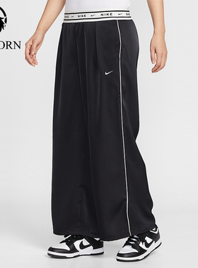 Nike/耐克正品2026春季款女士刺绣简约经典直筒长裤IH1327-010