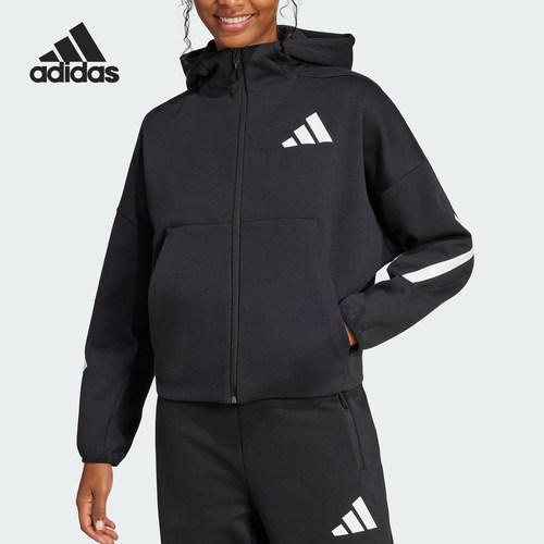 Adidas/阿迪达斯官方正品新款女士宽松拉链经典时尚外套JC5392