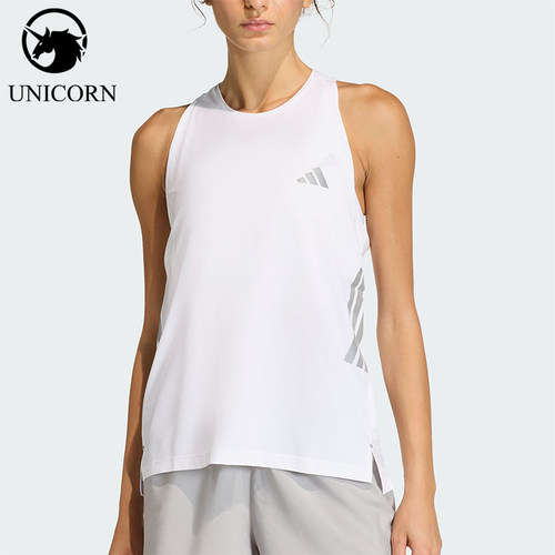 Adidas/阿迪达斯正品夏季款女士印花透气经典圆领无袖背心KE6844