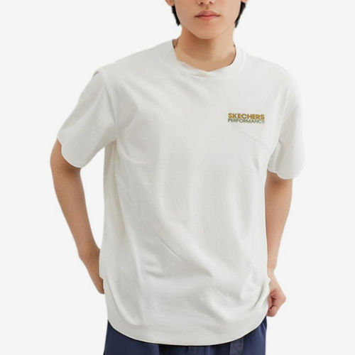 Skechers斯凯奇正品男女透气圆领短袖套头运动T恤P225U123-0019