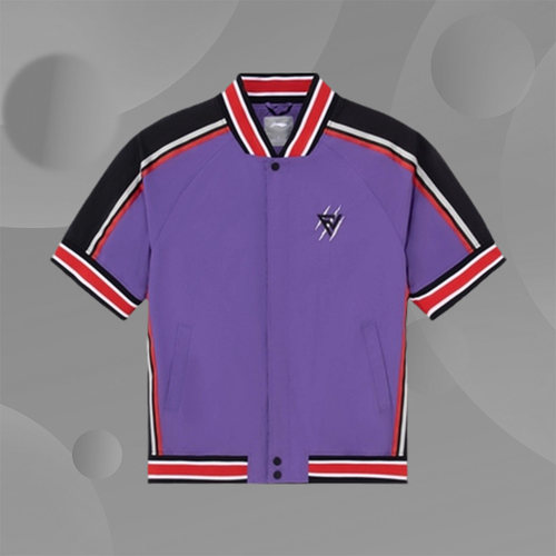 李宁正品新款男子训练篮球专业系列运动宽松短袖T恤夹克AJDR547