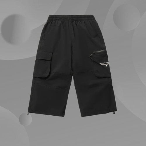 李宁【新品】BADFIVE篮球系列男子收口宽松七分运动裤AKQR065