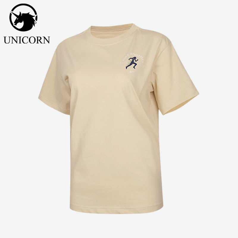 Nike/耐克正品NSW新款女米白蓝色运动生活经典短袖T恤IV6194-234