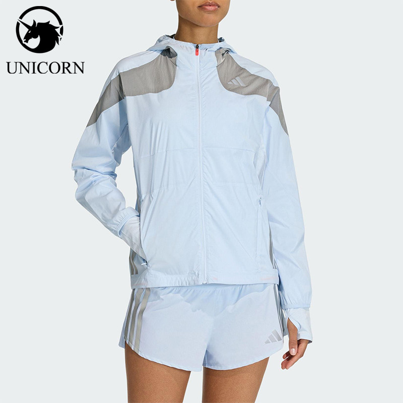 Adidas/阿迪达斯正品2025冬季款女士日常连帽拼接休闲外套KB1517