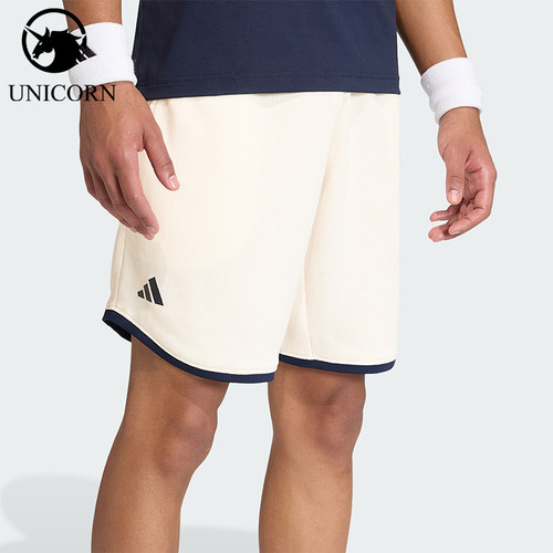 Adidas/阿迪达斯正品2026男士轻盈训练经典透气针织短裤KE6717