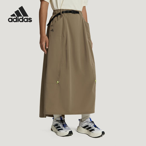 Adidas阿迪达斯正品XPLORIC女款户外拒水防晒松弛宽松长裙LE4536