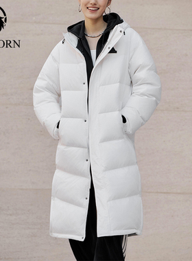 Adidas/阿迪达斯正品2025男女休闲户外运动保暖长款羽绒服KF6745