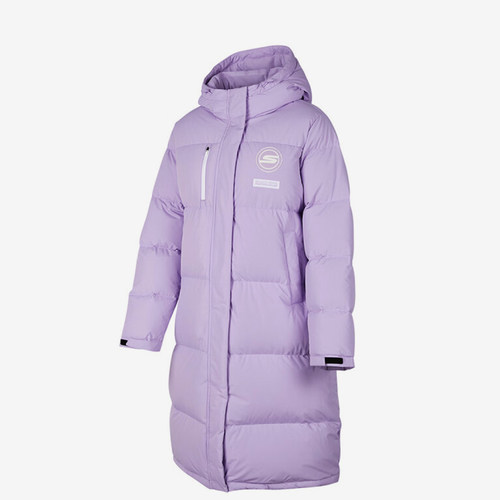 Skechers/斯凯奇正品2024新款女士梭织休闲保暖长款羽绒服