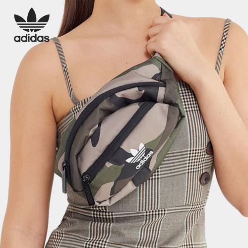 Adidas阿迪达斯正品女子拉链大容量有夹层肩带日常出行腰包CK6587