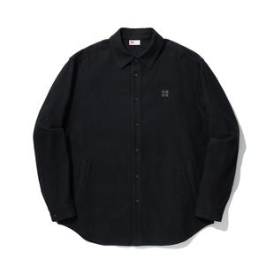 衬衫 宽松翻领纽扣休闲百搭长袖 ASHU511 vital系列男女同款 李宁正品