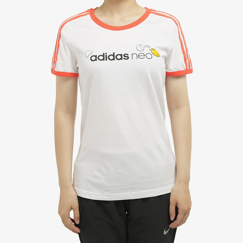 Adidas/阿迪达斯正品neo蛋黄哥联名女子运动短袖T恤GL7211 GL7212