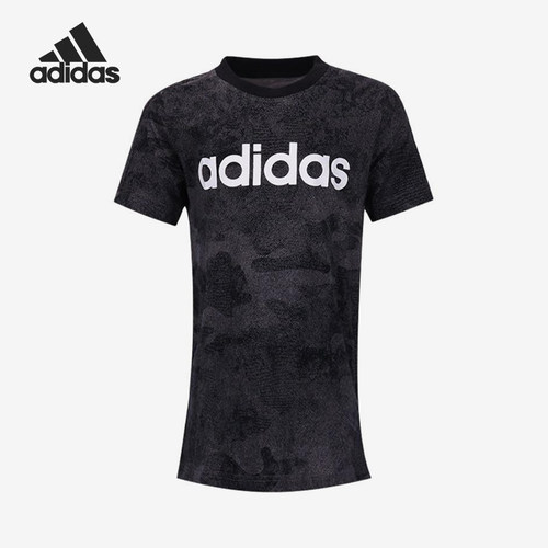 Adidas/阿迪达斯正品黑色休闲舒适轻便透气耐磨短袖CF6494