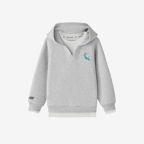 Skechers斯凯奇正品哆啦A梦男女童拼色连帽套头卫衣L126K040-04A6