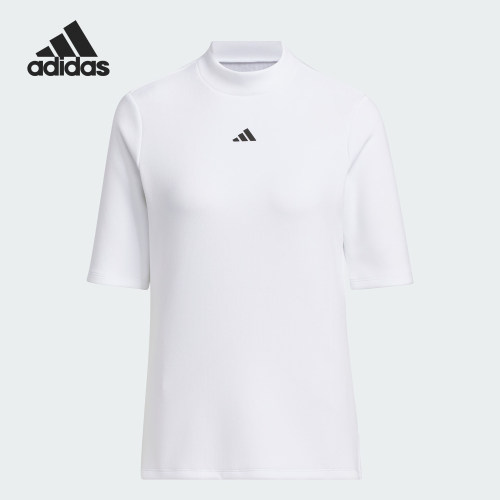 Adidas/阿迪达斯官方正品W LG HALF MOC女士半高领短袖T恤IS4786