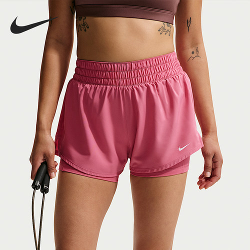 Nike/耐克正品Dri-FIT One女士速干中腰二合一短裤DX6013-641