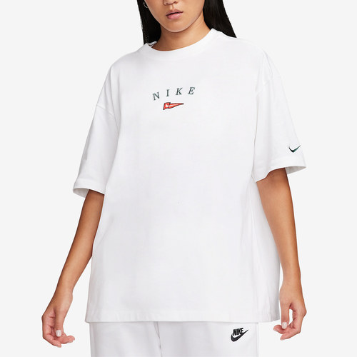 Nike耐克正品女字母印花宽松圆领柔软舒适短袖T恤FZ4866-100
