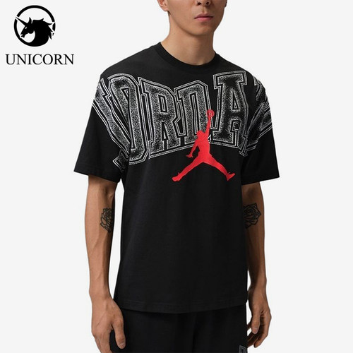 Nike/耐克正品JORDAN新款男黑红色印花经典圆领短袖T恤IQ0709-010