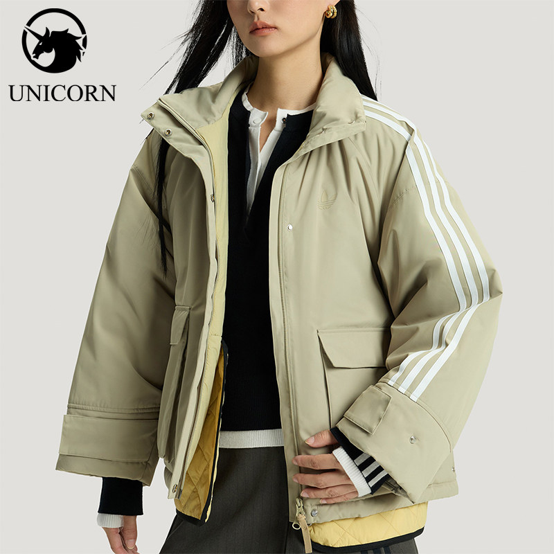 Adidas/阿迪达斯正品三叶草女士经典保暖假两件宽松棉服KS5331