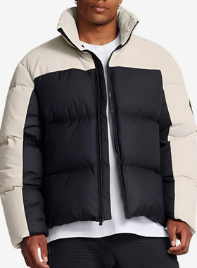 UA/安德玛正品2025新款男子保暖运动训练立领羽绒服1384653-111