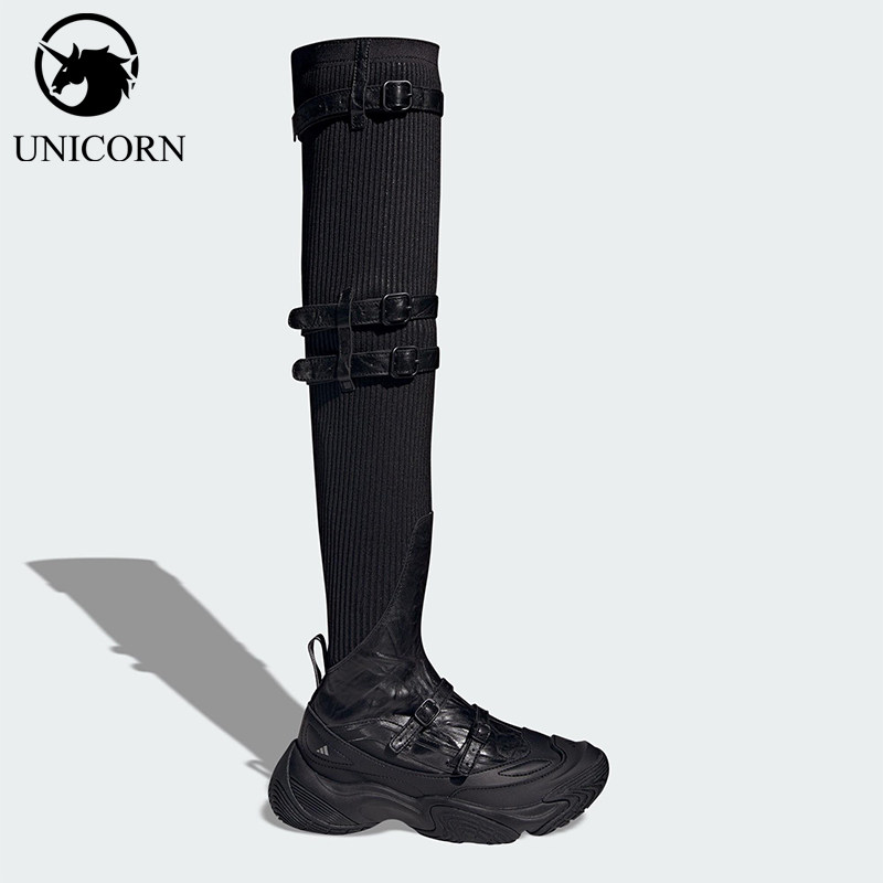 Adidas/阿迪达斯官方正品FOS BOOTS女士耐磨时尚高帮过膝靴JQ9382