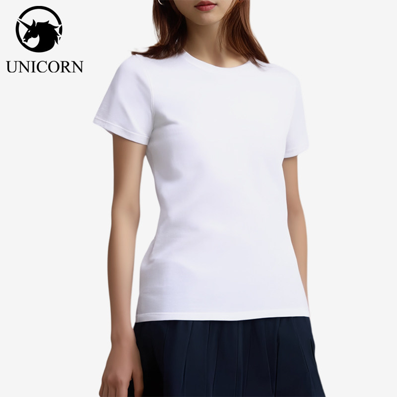 Nike/耐克正品圆领休闲短袖新款女白色经典常规短袖T恤743041-100