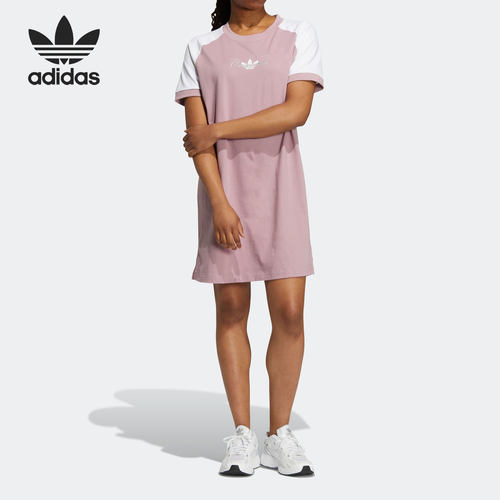 Adidas/阿迪达斯官方正品三叶草Brand Dress女子短袖连衣裙H49565