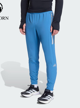 Adidas/阿迪达斯正品2025男士系带拉链开叉跑步修身运动裤KB1506