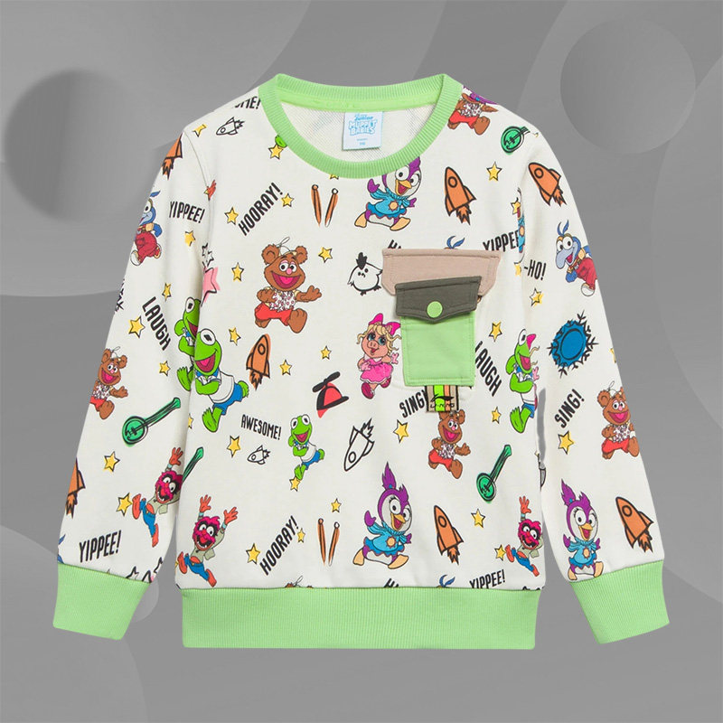 Lining/李宁正品春季新品小童幼童迪斯尼联名科米蛙卫衣YWDT013