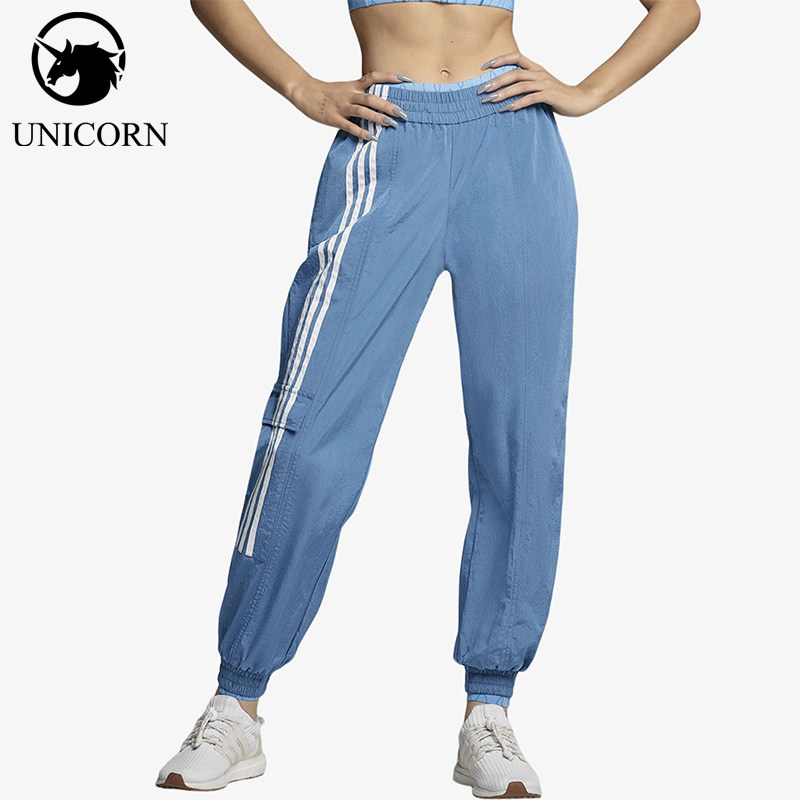 Adidas/阿迪达斯官方正品三叶草男女束脚复古条纹运动裤H33308