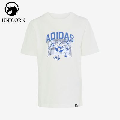 Adidas/阿迪达斯正品字母印花足球图案圆领经典休闲短袖T恤KA2962