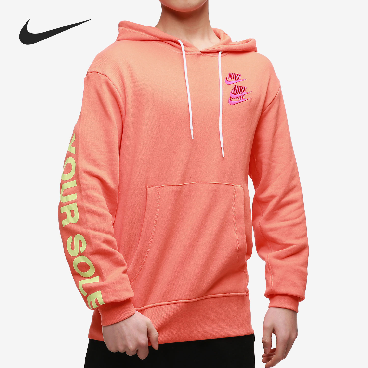 Nike/耐克正品男子年新款三勾长袖连帽外套套头衫 DA0932-842