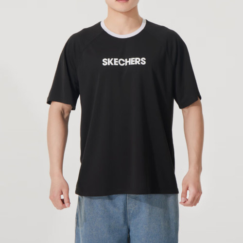 Skechers斯凯奇正品儿童款SS25透气圆领短袖T恤P225U120-03K8