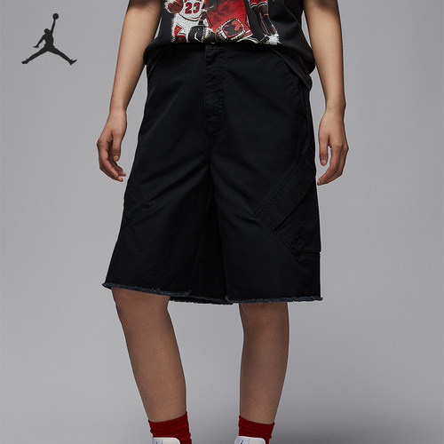 Nike/耐克正品JORDAN女士工装休闲宽松梭织短裤HJ0091-010