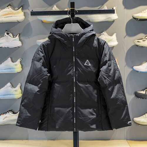 李宁正品综合体能系列男小大童户外休闲运动连帽羽绒服YYMV021-4