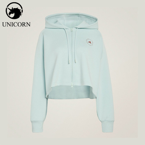 Adidas/阿迪达斯正品SMC新款女浅蓝色运动生活经典夹克外套JZ0655