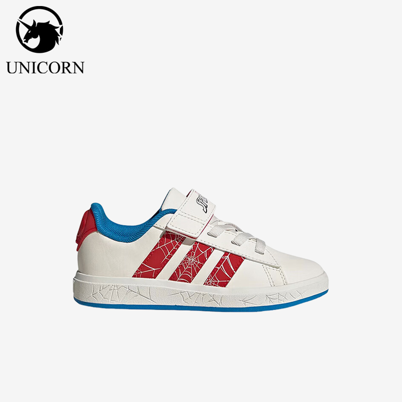 Adidas/阿迪达斯正品2025夏季款儿童运动休闲印花板鞋JS0778