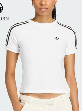 Adidas/阿迪达斯正品三叶草女士修身日常短款休闲时尚T恤KD1411