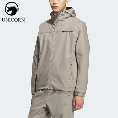 Adidas/阿迪达斯正品2025冬季款男士运动连帽耐穿休闲外套KQ8526