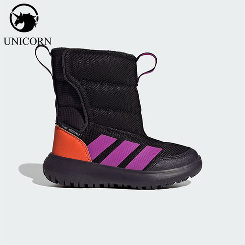 Adidas/阿迪达斯正品2025秋冬款小童加绒高帮保暖棉鞋JQ2633
