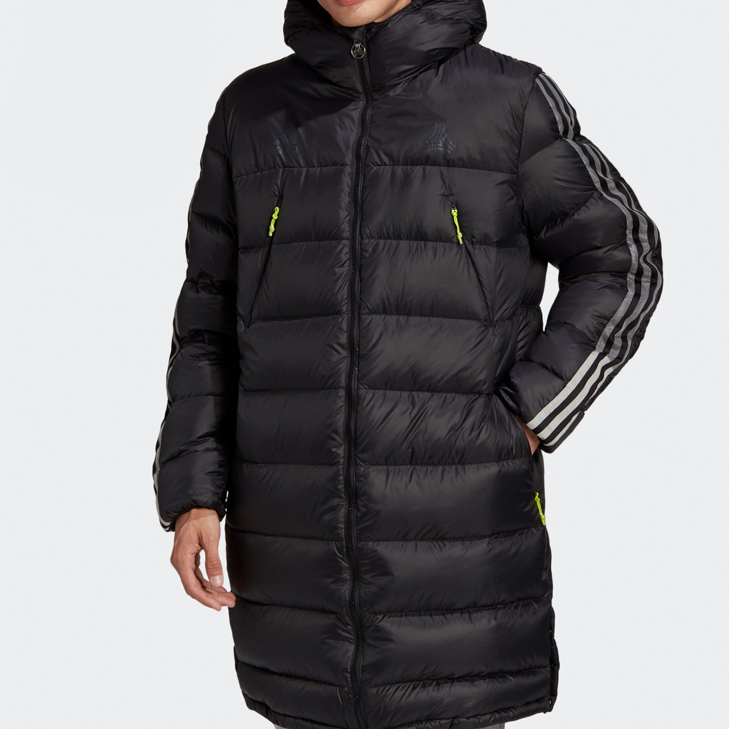 Adidas/阿迪达斯官方正品冬季男子足球运动中长款羽绒服GE5185