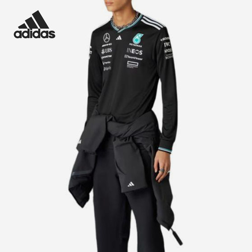 Adidas/阿迪达斯官方正品新款男士运动训练赛车休闲长袖T恤JW5359