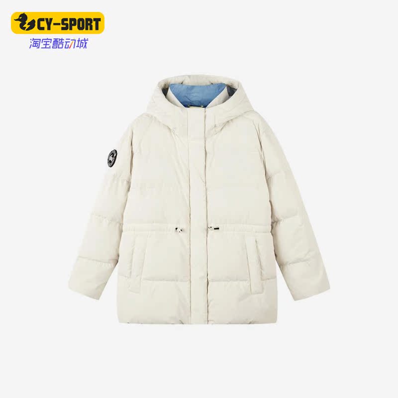 Skechers/斯凯奇正品冬季新款女休闲运动保暖连帽羽绒服 L422W051