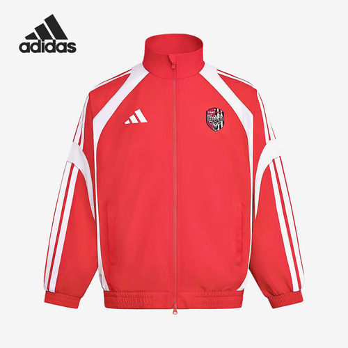 Adidas/阿迪达斯官方正品男女同款宽松立领拉链休闲外套LG1977