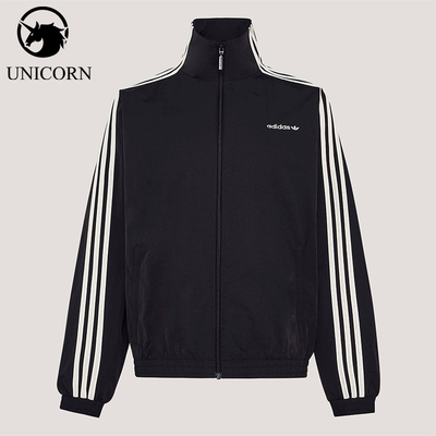 Adidas/阿迪达斯官方正品三叶草女士经典条纹日常休闲外套KX7977